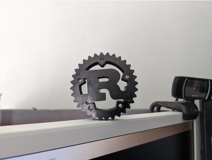 rust lang logo axegon 3d print model - Mito3D