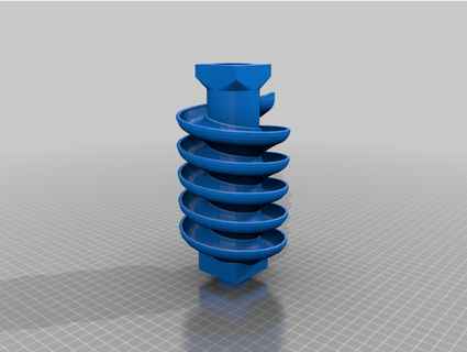 3 étage spirale balade quadrille marbre courir minimal soutien remix aflockofseacows 3d print model - Mito3D