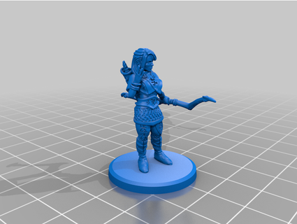 fêmea duende arqueiro dnd estilo rpg choramos 3d print model - Mito3D