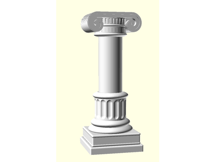 model pillar base top meganoodle 3d print model - Mito3D