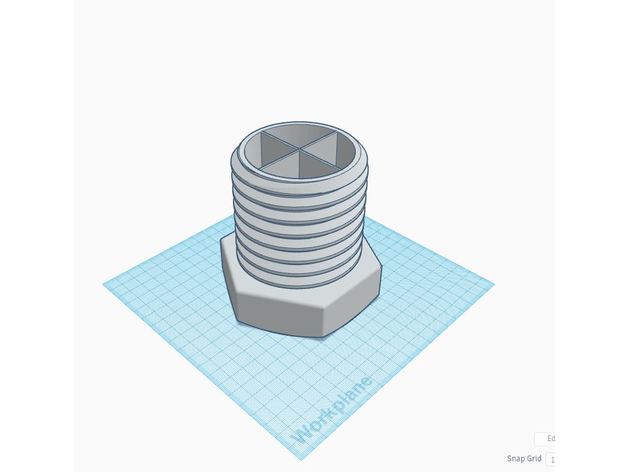 nuez tornillo bolígrafo lápiz soporte divisores escritorio organizador wku despertar 3D print model - Mito3D