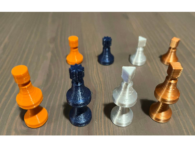 taktil Tafel Spiel Bauern blind visuell beeinträchtigte Spieler thomdietrich 3D print model - Mito3D