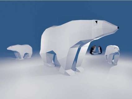 low poly polar bear neatobrian 3d print model - Mito3D