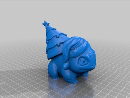 Noël bulbasaur chapeau ornement imartin3d 3d print model - Mito3D
