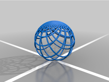 inverse stereographic projection grid hegl 3d print model - Mito3D