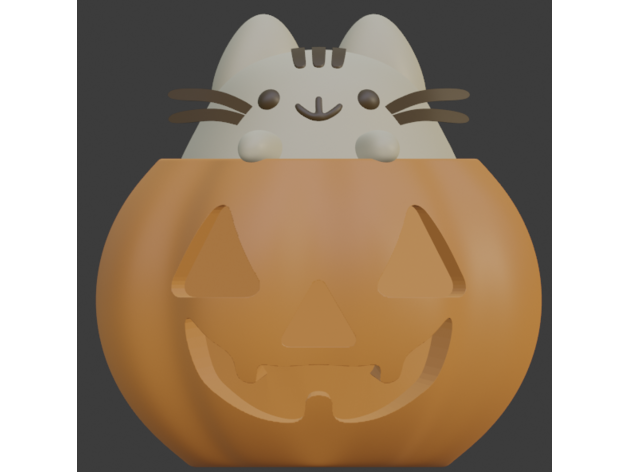 calabaza pusheen jrovazul 3D print model - Mito3D