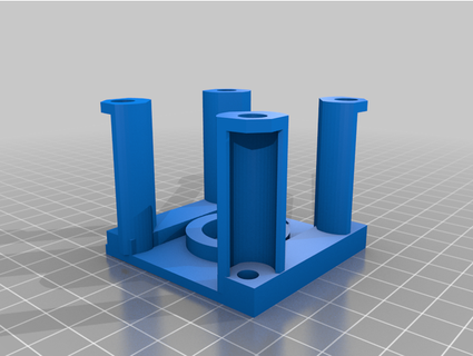 base soporte eje rotor aimants con tours mggsoft 3d print model - Mito3D