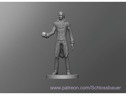 medieval alto hombre Schlossbauer 3d print model - Mito3D