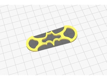 Schlüsselbund Meister Schlüssel Einkaufen Wagen bilden Batman Waffe schlank miv777 3d print model - Mito3D