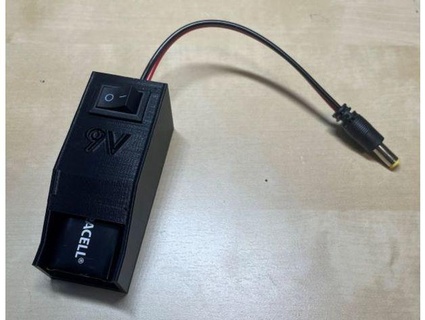 9v batteria scatola interruttore mskyrider 3d print model - Mito3D