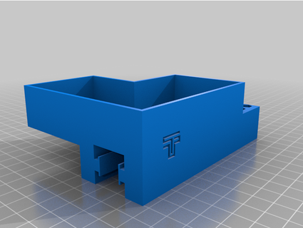 Cas gaine boîte para arbres bleu forme em perfil 20x20 anselmoforati 3d print model - Mito3D