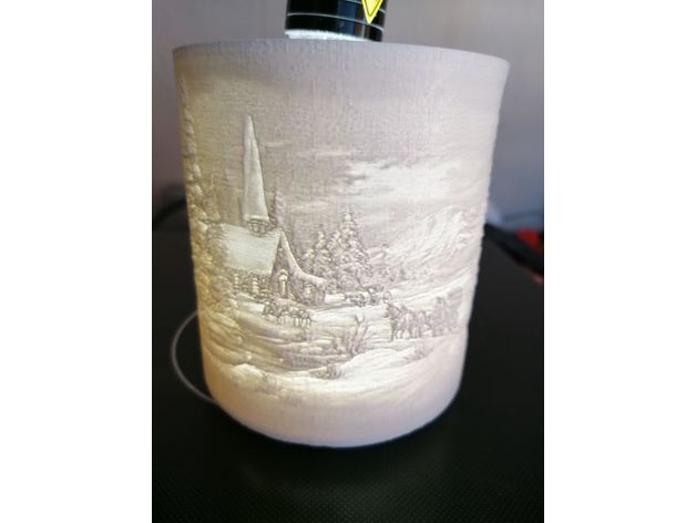 Licht blockieren Lithophan Hämagr 3D print model - Mito3D