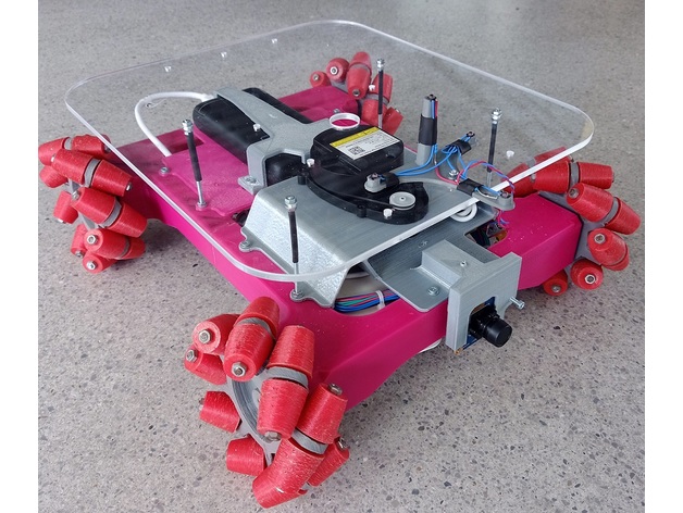 holonômico robô plataforma 3D print model - Mito3D