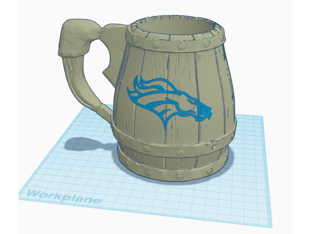 broncos stein koozy jtgentry 3D print model - Mito3D