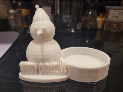 snowman candle holder varaxys 3d print model - Mito3D