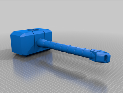 thor's hammer 25tplastow 3d print model - Mito3D