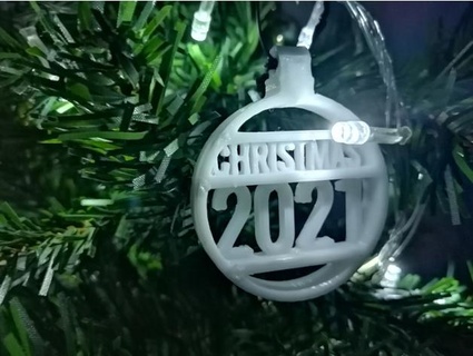 christmas 2021 ornament super simple progressth 3d print model - Mito3D