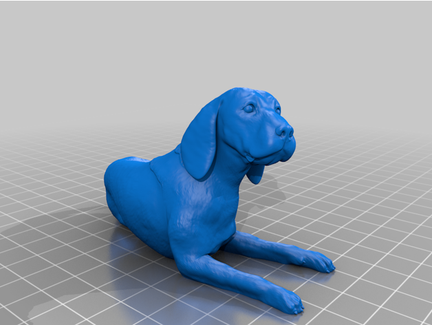 beagle tendido dinoyperro 3D print model - Mito3D