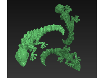 cyberdélique gecko alchimiste 3d print model - Mito3D