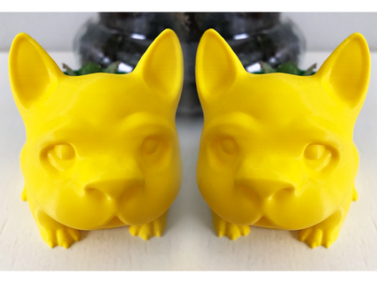 francese bulldog fioriera alto res facile Stampa ammiratore 3d print model - Mito3D