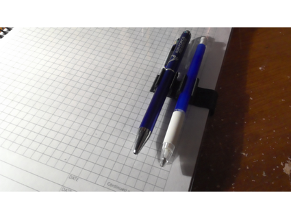 engineering notebook pen clip parametric simeonblack 3d print model - Mito3D
