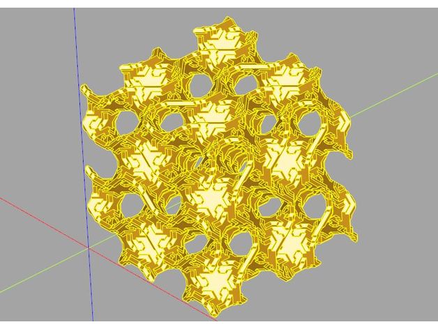 Gyroid justinsdk 3D print model - Mito3D