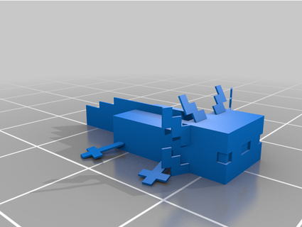 Minecraft aksolotl ender3printingfan1 3d print model - Mito3D
