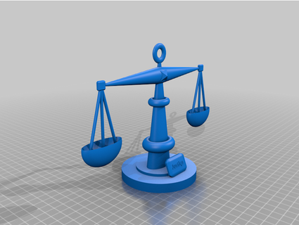 balance justice twcesar 3d print model - Mito3D