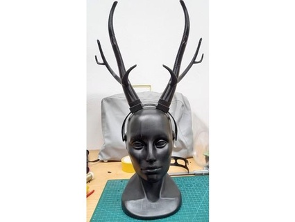 deer horns headband snowl 3d print model - Mito3D