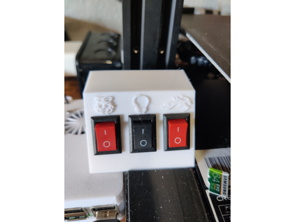 rail mount triple switch box lympio 3d print model - Mito3D