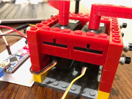 Lego + servo José Sardin 3d print model - Mito3D