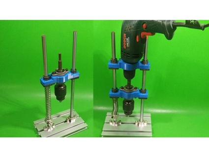 diy drill guide homemade precision drilling cnc linear rail machine doitverything 3d print model - Mito3D