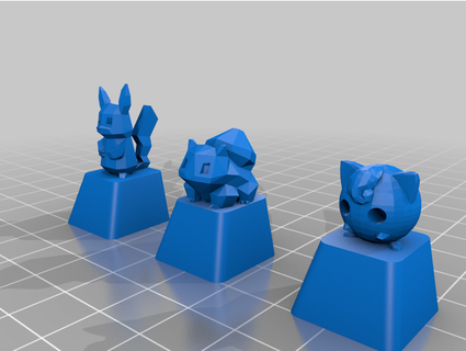 pokemon key caps low-poly frostyflankz 3d print model - Mito3D