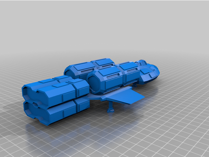 courier singleship small freighter spaceship grugnog 3d print model - Mito3D