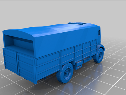 bedford troop transporter truck wwii - 1 100 scale grugnog 3d print model - Mito3D