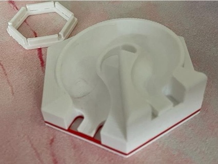 gravitrax compatible curve 300deg with 10mm gradient andy40 3d print model - Mito3D