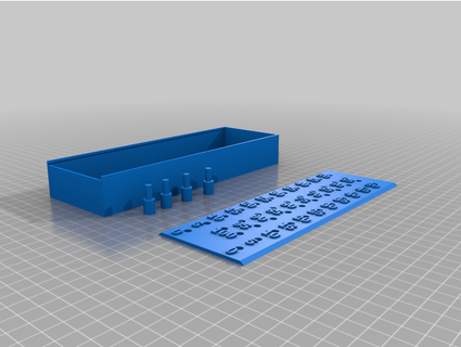 caja + marcador crokinole raptorirl 3d print model - Mito3D
