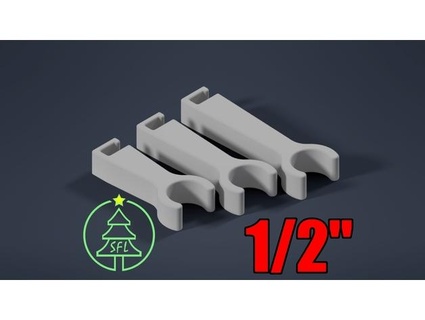 1 2 pvc pipe j-channel mount clip phoenlx 3d print model - Mito3D