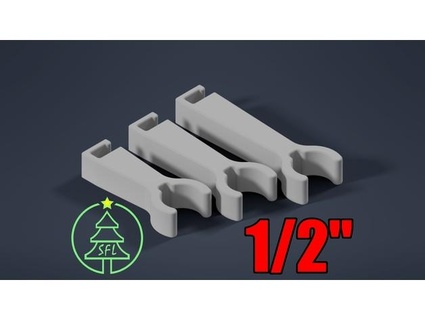 1 2 pvc tubo j channel montare clip filo canale fenice 3d print model - Mito3D