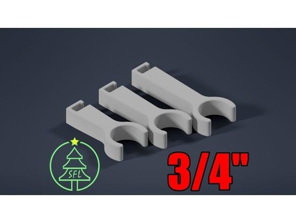 3 4 pvc Rohr channel montieren Clip Phönix 3d print model - Mito3D