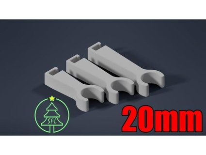20mm cloruro polivinilo tubo j channel montar acortar fénix 3d print model - Mito3D