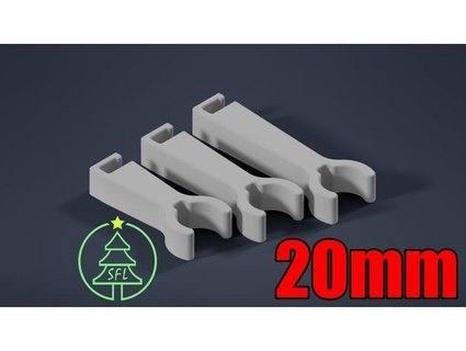 20mm pvc pipe j-channel mount clip wire channel phoenlx 3d print model - Mito3D