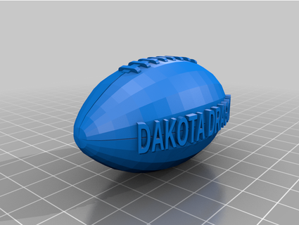 dakota dragons football cdandurand 3d print model - Mito3D