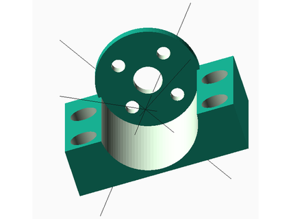 bracket gearmotor encoder othonr 3d print model - Mito3D