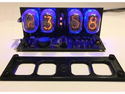 nixie retro clock face plate makibox850 3d print model - Mito3D