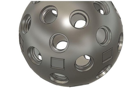 spikey sphere ukdel 3d print model - Mito3D
