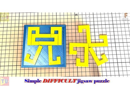 semplice difficile seghetto alternativo puzzle zhwang168 3d print model - Mito3D