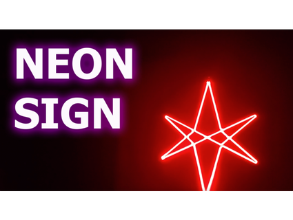 apporter horizon néon signe nuit noire 3d print model - Mito3D