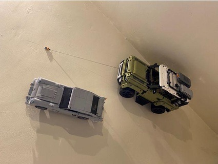 lego technic land rover defender wall mount 42110 jamesthorpe 3d print model - Mito3D
