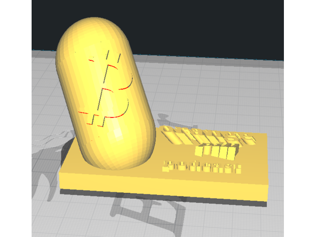 Orange pilule Podcast presse papiers Bitcoin Archon 3D print model - Mito3D